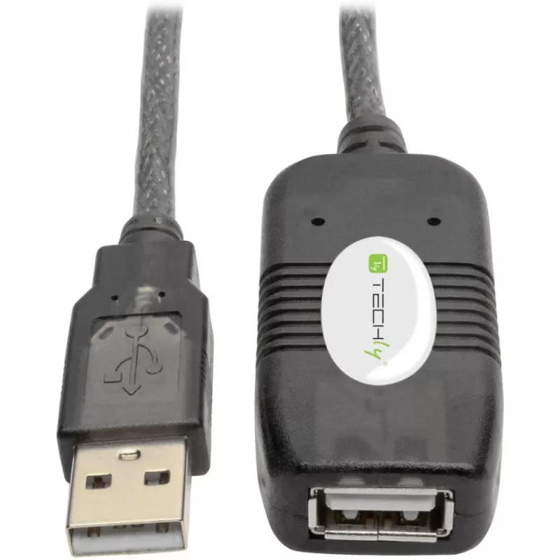 Techly IUSB-REP10TY aktyvus USB 2.0 ilginimo kabelis, 10 m