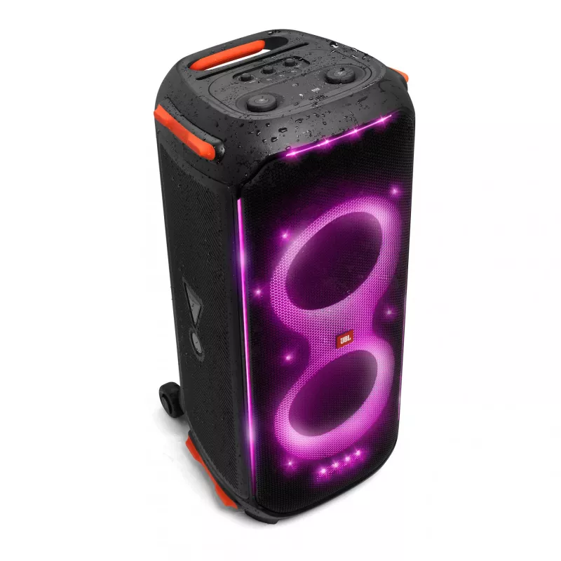 JBL PartyBox 710 belaidė vakarėlių garso sistema, Bluetooth, 800 W, dviejų juostų, valdoma per programėlę, juoda