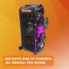 JBL PartyBox 710 belaidė vakarėlių garso sistema, Bluetooth, 800 W, dviejų juostų, valdoma per programėlę, juoda