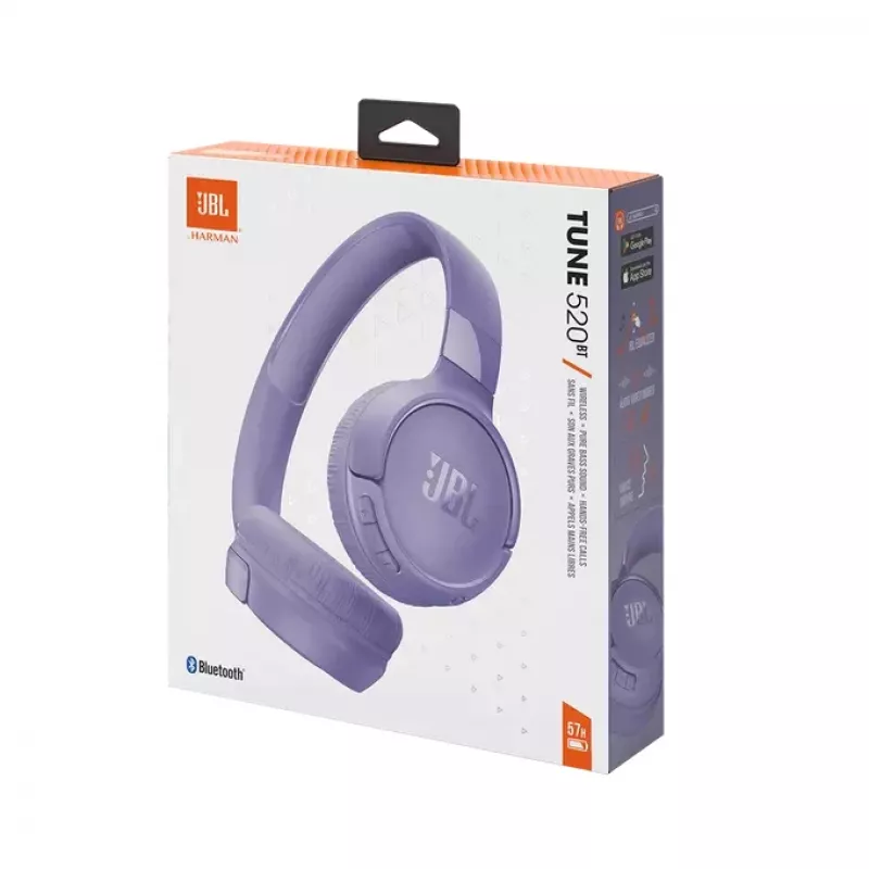 JBL Tune 520BT Ausinės Belaidės Antausinės Skambučiai/Muzika USB Type-C Bluetooth Violetinės