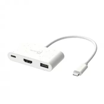 j5create JCA379EW - USB-C® į HDMI™ ir USB™ Type-A su maitinimo tiekimu