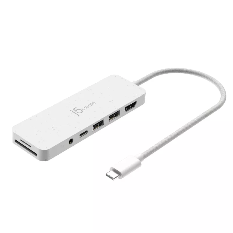 j5create JCD373EW - USB-C kelių prievadų išplėtimo stotelė su Power Delivery