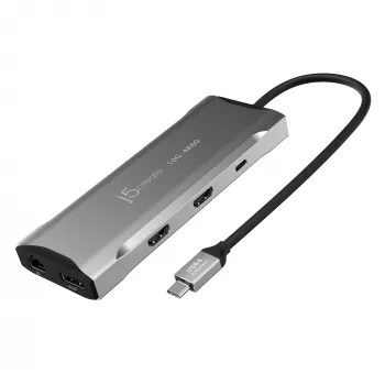 j5create JCD397-N 4K60 Elite USB-C kelių monitorių mini dokas, laidinis, USB 3.2 Gen 1