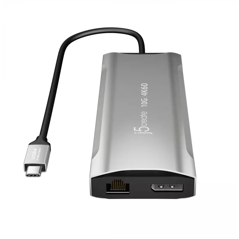 j5create JCD397-N 4K60 Elite USB-C kelių monitorių mini dokas, laidinis, USB 3.2 Gen 1