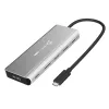 USB centrinis įrenginys j5create JCD401 Dual 4K Multi-Port Hub sidabrinis, laidinis USB 3.2 Gen 2