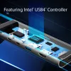 USB centrinis įrenginys j5create JCD401 Dual 4K Multi-Port Hub sidabrinis, laidinis USB 3.2 Gen 2