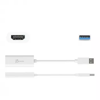 j5create JUA254 USB 3.0 HDMI kelių monitorių adapteris, 3.2 Gen 1 (3.1 Gen 1), USB Type-A, HDMI išvestis, 2048 x 1152 pikseliai