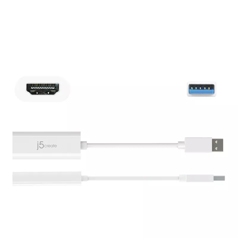 j5create JUA254 USB 3.0 HDMI kelių monitorių adapteris, 3.2 Gen 1 (3.1 Gen 1), USB Type-A, HDMI išvestis, 2048 x 1152 pikseliai