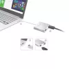 j5create JUA365 USB 3.0 į Dual HDMI kelių monitorių adapteris, sidabrinis