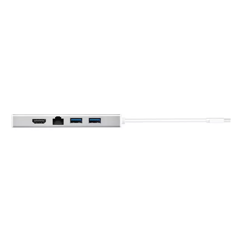 j5create JUD380 USB 3.0 Mini Dock, 1x HDMI, 3x USB, sidabrinis