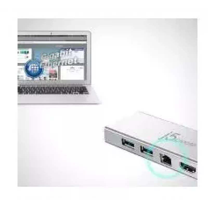 j5create JUD380 USB 3.0 Mini Dock, 1x HDMI, 3x USB, sidabrinis
