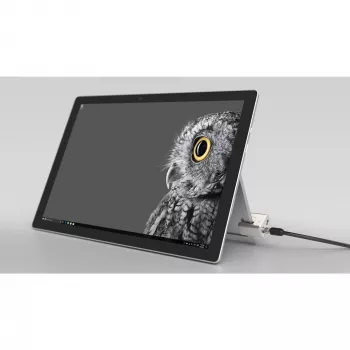 Kensington Keyed Cable Lock spyna su kabeliu, skirta Surface Pro ir Surface Go, 1,8 m, Kensington, raktinis, anglinis plienas, juoda, sidabrinė