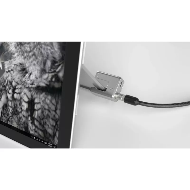 Kensington Keyed Cable Lock spyna su kabeliu, skirta Surface Pro ir Surface Go, 1,8 m, Kensington, raktinis, anglinis plienas, juoda, sidabrinė