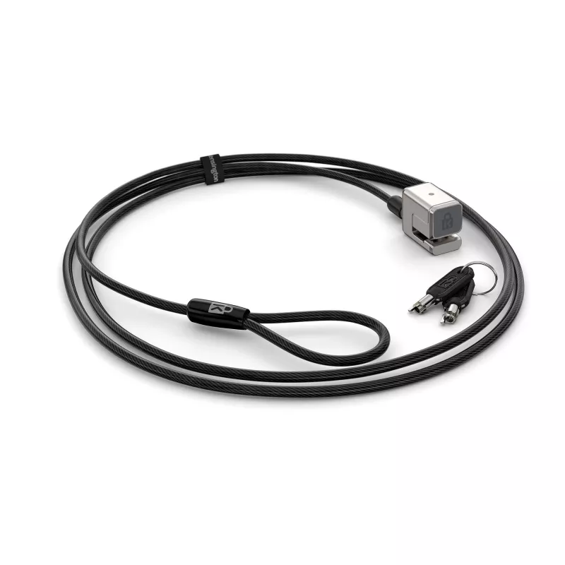Kensington Keyed Cable Lock spyna su kabeliu, skirta Surface Pro ir Surface Go, 1,8 m, Kensington, raktinis, anglinis plienas, juoda, sidabrinė