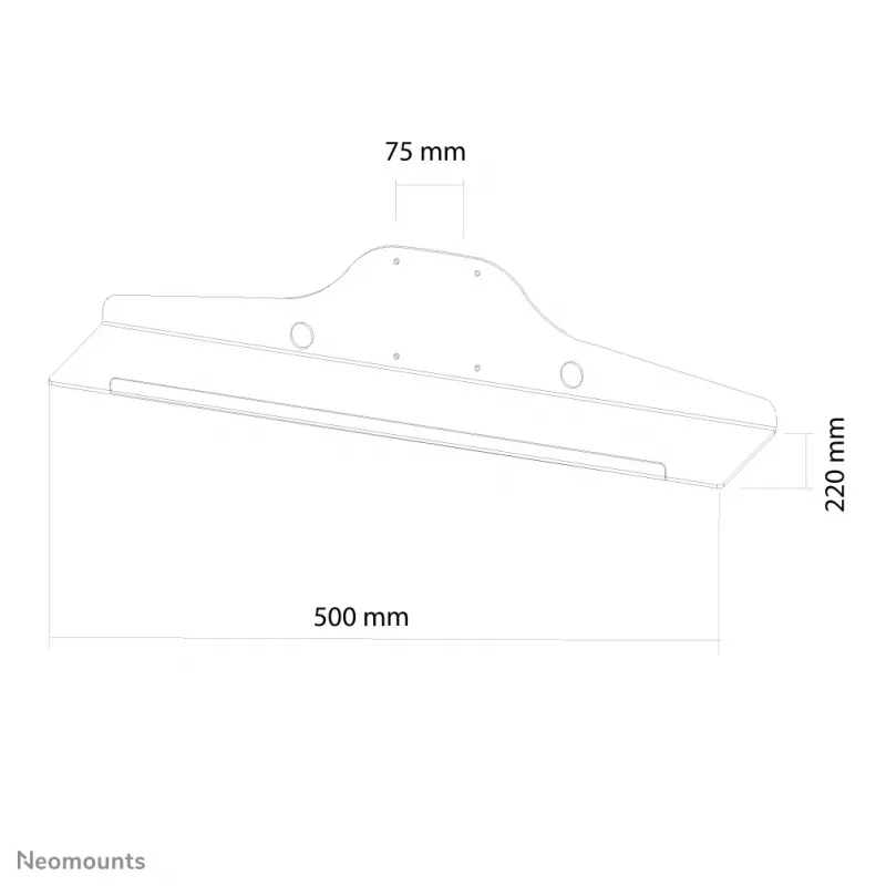 Neomounts KEYB-V050 lentyna klaviatūrai ir pelei - plotis 50 cm