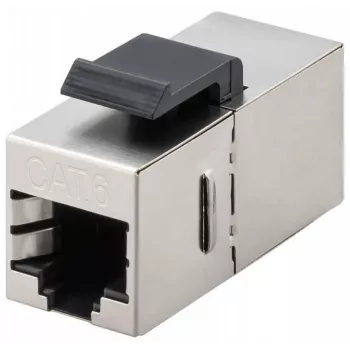 Microconnect KEYSTONE-11 plokščias keystone modulis su 2 RJ-45 lizdais, juodas