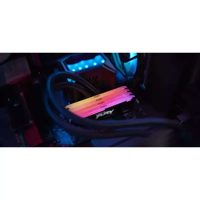 Kingston Technology FURY Beast 128GB (4x32GB) DDR4 3600MHz CL18 atminties rinkinys su RGB apšvietimu