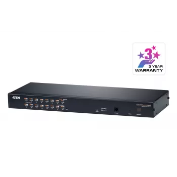 ATEN 16 prievadų CAT5e/6 KVM per IP jungiklis, 1920 x 1200 pikselių, Ethernet LAN, WUXGA, 8,9 W, juodas