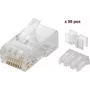 Microconnect KON503-50 RJ45 kištukas, permatomas, Cat5e vytos poros kabeliui, 50 vnt.