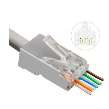 Microconnect KON506-50EZ RJ45 kištukas CAT6, sidabrinis