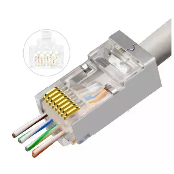 Microconnect KON506-50EZ RJ45 kištukas CAT6, sidabrinis