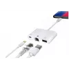 Microconnect LIGHT-HUB2 nešiojamojo kompiuterio dokas / prievadų replikatorius, baltas