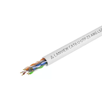 Tinklo kabelis Lanview LVN122114 305 m Cat6 U/UTP 10000 Mbit/s baltas