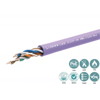 Tinklo kabelis Lanview LVN122152 RJ45 Cat5e 305 m violetinis