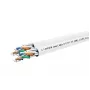 Cat6a U-FTP Dual tinklo kabelis 4x2xAWG23 LSZH baltas