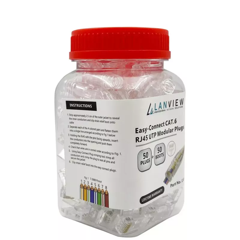 Lanview LVN125305 RJ45 kištukas permatomas