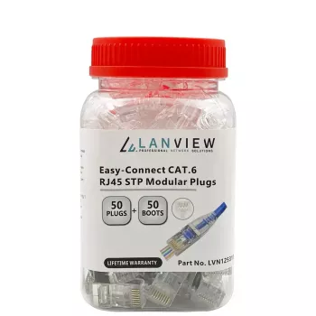 Lanview LVN125310 RJ45 kištukinis jungtis, skaidri, 50 vnt.