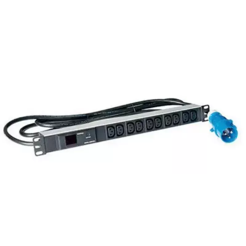 Lanview LVR261877 išmanusis maitinimo skirstytuvas (PDU) 10 AC lizdų 1U Juodas