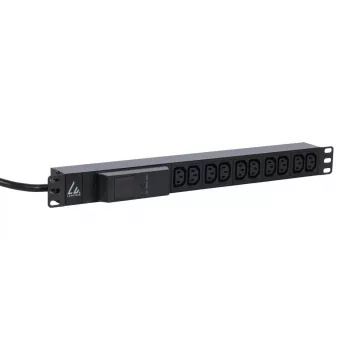 Lanview LVR261877 išmanusis maitinimo skirstytuvas (PDU) 10 AC lizdų 1U Juodas