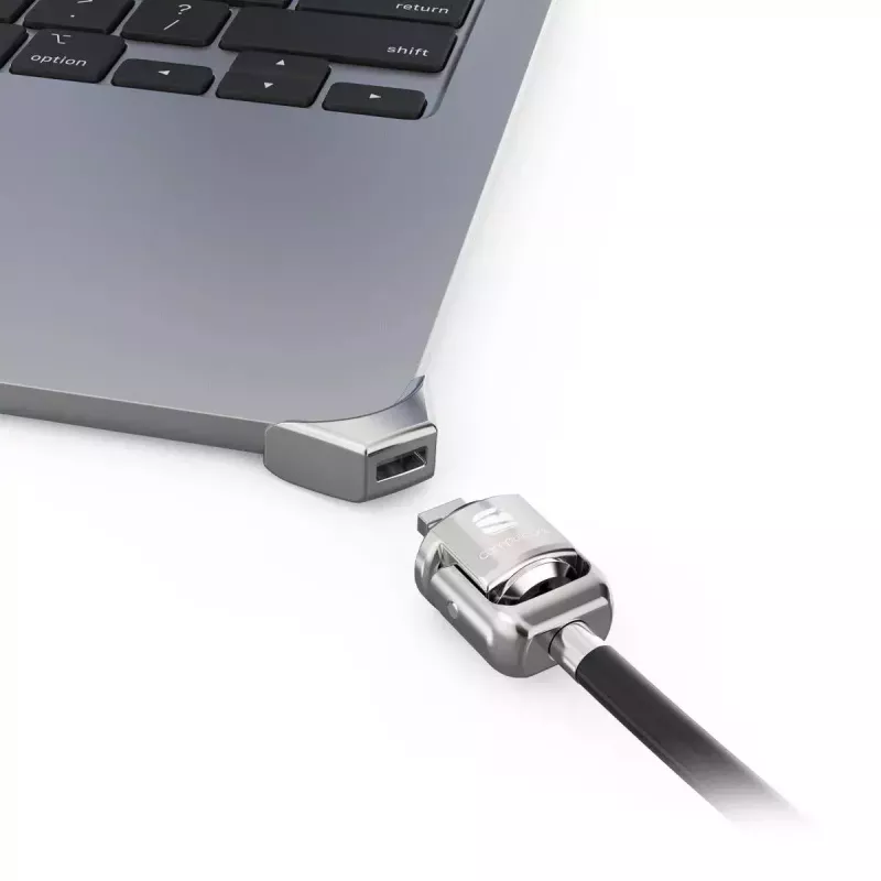 Compulocks Ledge adapteris su raktu, skirtas MacBook Air 13 col. M2 ir M3, sidabrinis