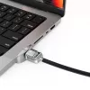 Compulocks Ledge Lock Adapter, skirtas MacBook Pro 14 colių M1 M2 M3, su raktiniu kabelio užraktu, sidabrinis