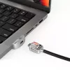 Compulocks Ledge Lock Adapter, skirtas MacBook Pro 14 colių M1 M2 M3, su raktiniu kabelio užraktu, sidabrinis