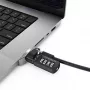 Compulocks Ledge Lock Adapter MacBook Pro 16 inch M1 M2 M3 sidabrinis
