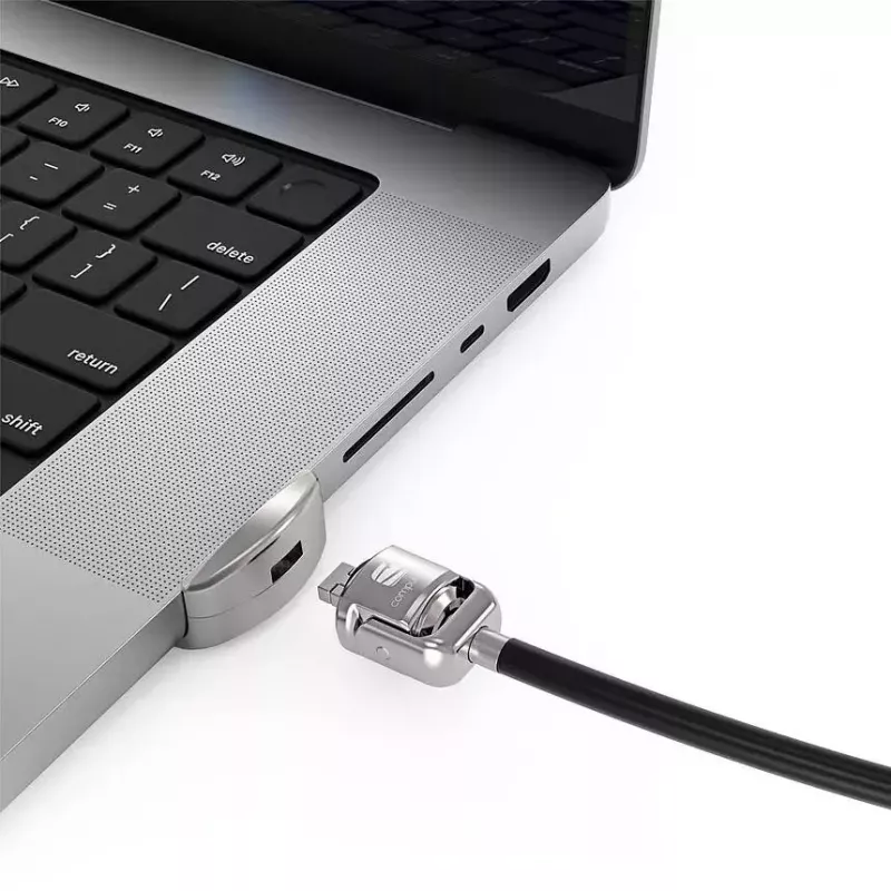 Compulocks Ledge Lock Adapter MacBook Pro 16 colių M1 M2 M3 raktinis kabelio užraktas sidabrinis