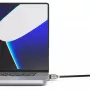 Compulocks Ledge Lock Adapter MacBook Pro 16 colių M1 M2 M3 raktinis kabelio užraktas sidabrinis