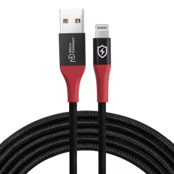 Microconnect MC-ALIGHTNING-SC USB-A–Lightning kabelis 1,5 m, juodas
