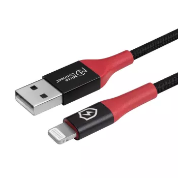 Microconnect MC-ALIGHTNING-SC USB-A–Lightning kabelis 1,5 m, juodas