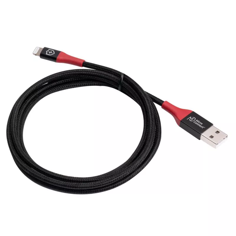 Microconnect MC-ALIGHTNING-SC USB-A–Lightning kabelis 1,5 m, juodas