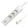 MicroConnect 3-jų lizdų Schuko maitinimo juosta su USB 1.5 m balta 3 AC lizdai 230 V
