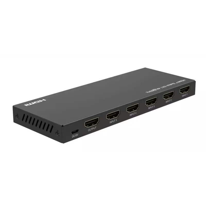 HDMI jungiklis MicroConnect MC-HDMISWITCH0501-4K 4K 60Hz Metal Black
