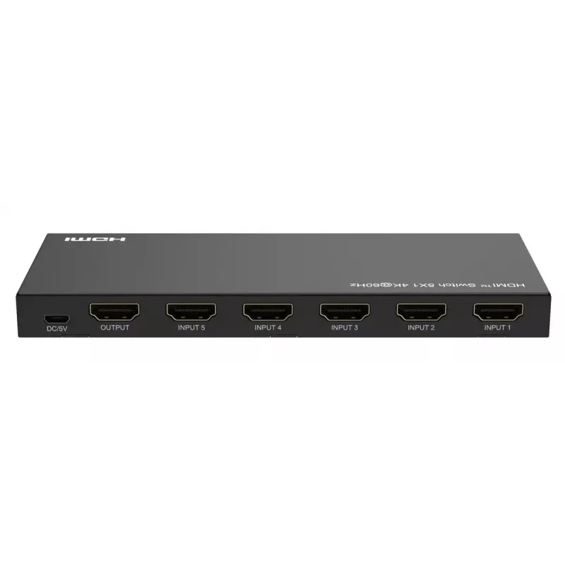 HDMI jungiklis MicroConnect MC-HDMISWITCH0501-4K 4K 60Hz Metal Black