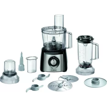 Virtuvinis kombainas Bosch MCM3PM386 — 900 W variklis, 2,3 L dubuo, juoda/permatoma