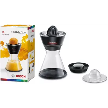 Citrusinė spauda Bosch MCP72GPB – elektrinė citrinų spauda, nerūdijantis plienas, 1 L talpa, juoda