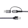 Microconnect CAT6 FTP į USB A-C adapterio kabelis, 1 m
