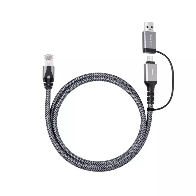 Microconnect CAT6 RJ45 FTP į USB A-C adapterinis kabelis, 10 m