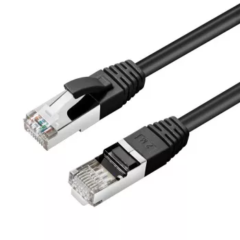 MicroConnect MC-SFTP6A005S tinklo kabelis, juodas, 0,5 m, Cat6a S/FTP (S-STP)